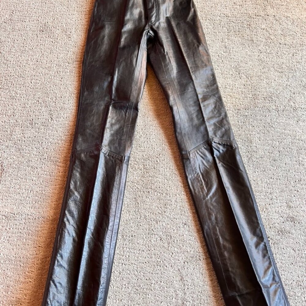 Sasson Real Black Leather Pants